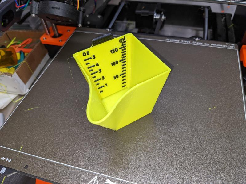 Gasoline:Oil Mixture Measuring Cup - 50:1 and oz/ml