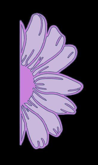 Multicolor Half Flower Bookmark 1.stl