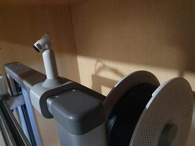 BambuLab A1 back spool holder with filament guide