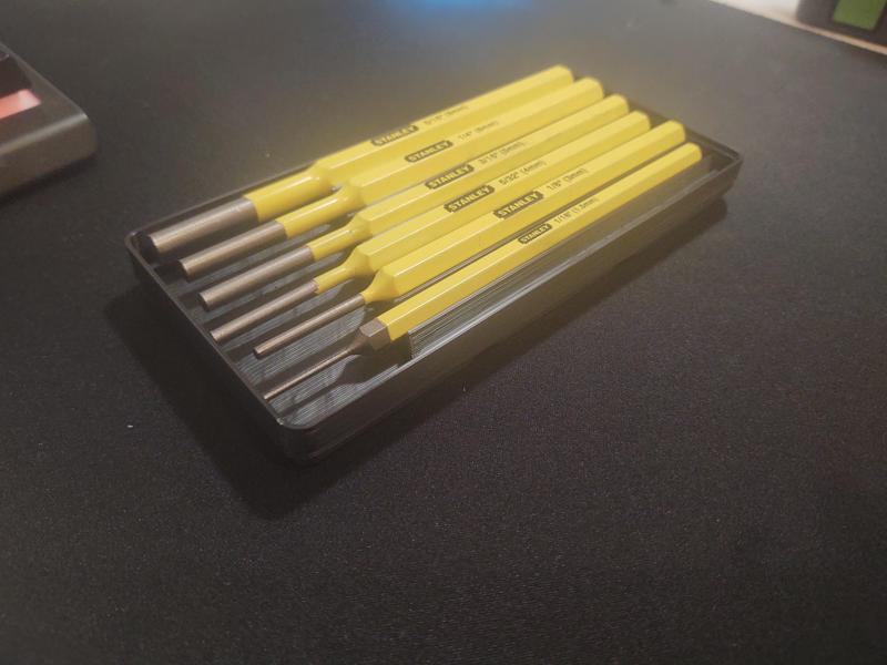 Stanley 6-pc punch set Raaco Tray