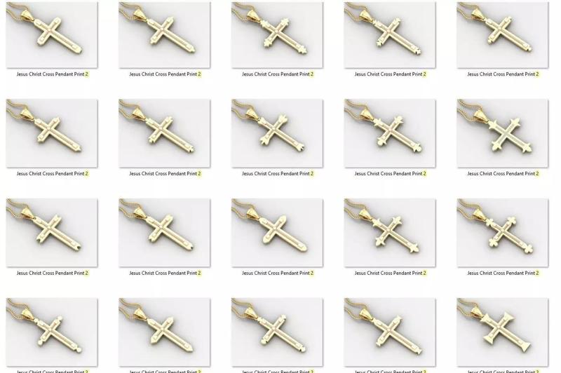 100 Cross Pendant Jewelry Light Gold New Design Bulk Discount