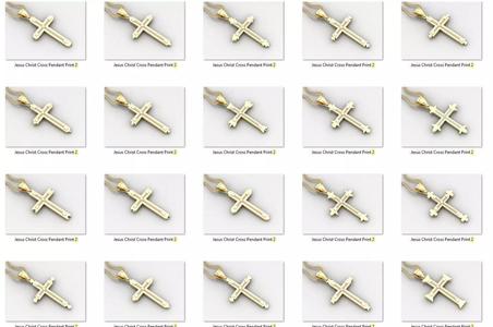 100 Cross Pendant Jewelry Light Gold New Design Bulk Discount