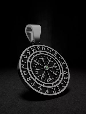 3D Model of the Norse Amulet Vegvisir