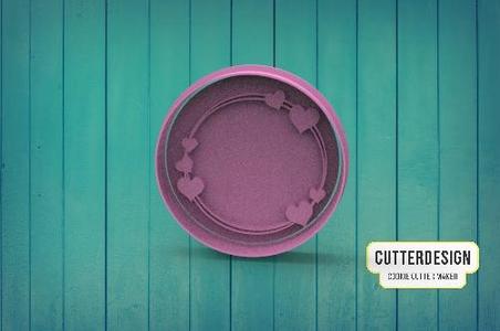 Hearts Circle Frame Cookie Cutter M1