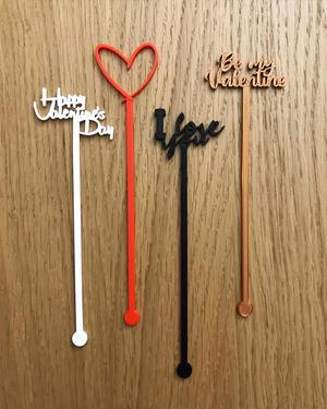 VALENTINE'S COCKTAIL STIRRERS