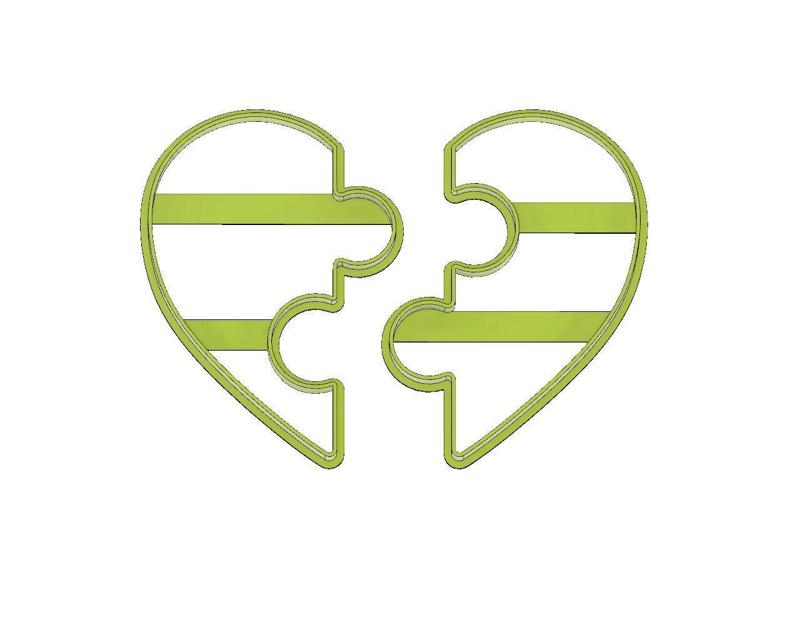 LOVE COOKIE CUTTER,HEART COOKIE CUTTER, FONDANT, HEART ASSEMBLY, HEART PUZZLE, LOVE, HEART