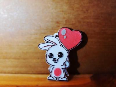 VALENTINE'S DAY BUNNY - KEY CHAIN