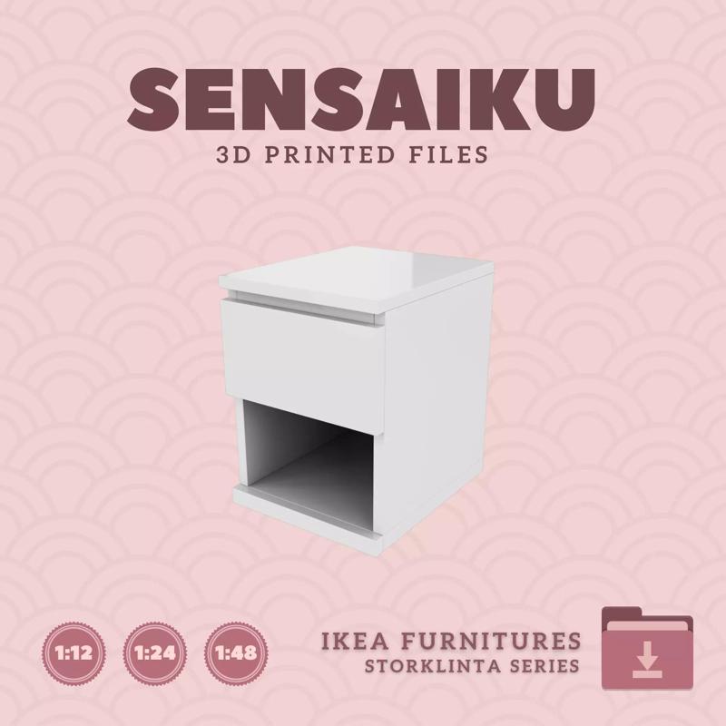 STORKLINTA Nightstand for Miniature Dollhouse - IKEA - 3D Print