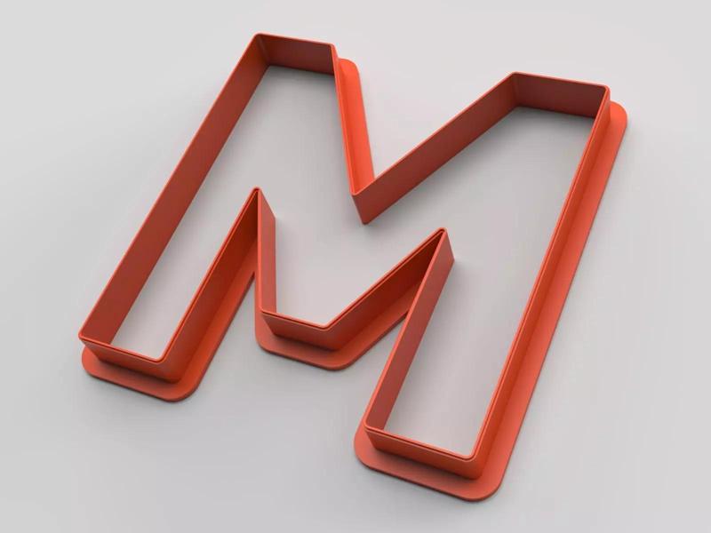 Cookie cutter - English alphabet - Letter M