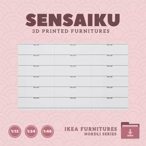 NORDLI Drawer Combo 13 for Miniature Dollhouse - IKEA 3D Print