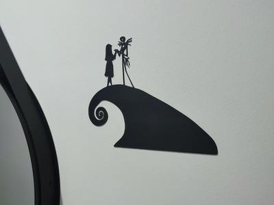 Lámina decorativa Jack Skellington y Sally