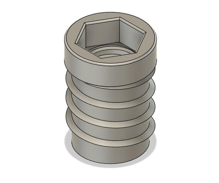 Socket nut M6 - 12x14 mm. without flange