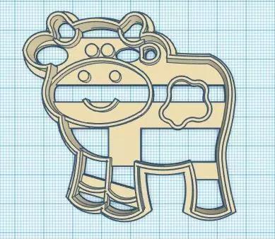 Farm Animals Pig Horse Cow Sheep Chik Cookie Cutter Set