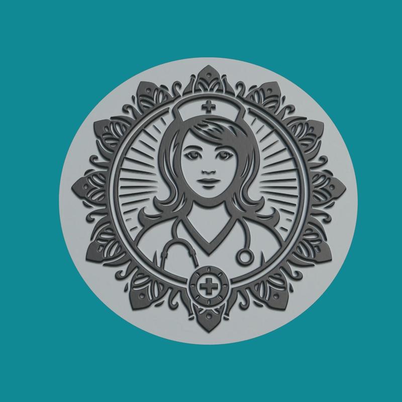 Nurse Medallion Nurse 3d Print Model