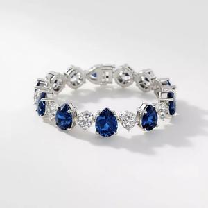 Sapphire Elegance Tennis Bracelet Luxury  Blue
