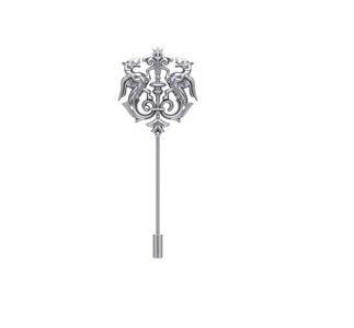 The Tie Hub Victory Logo Rustic Lapel Pin