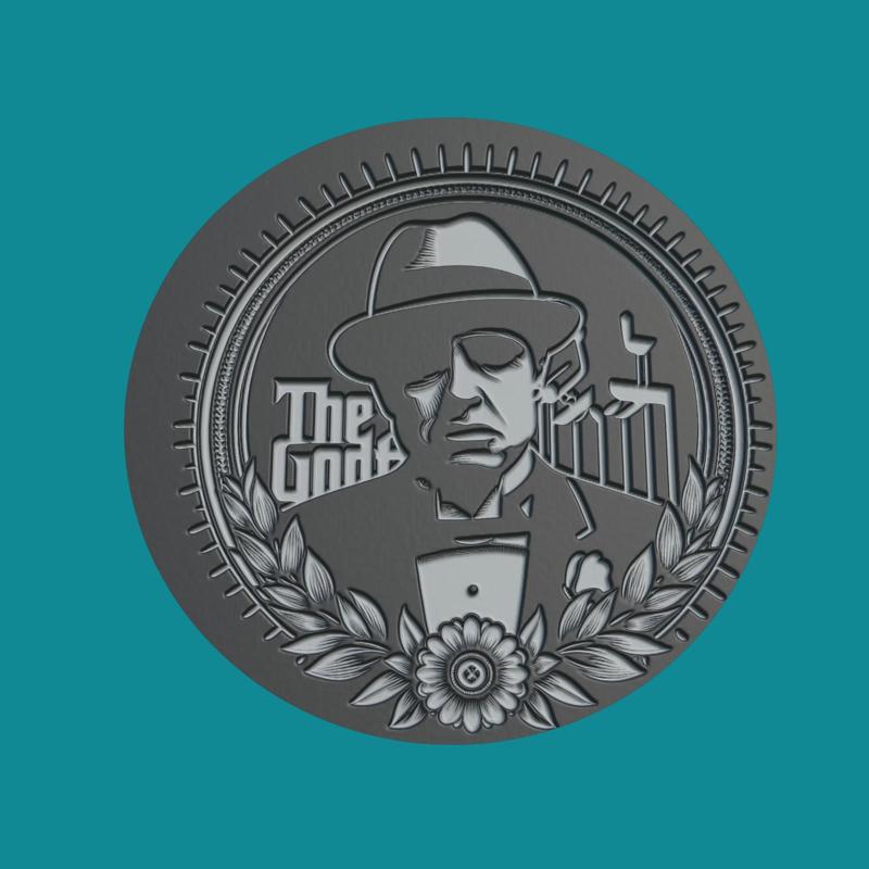Michael Corleone Print Model Michael Corleone Medallion Michael Corleone Wall Decor
