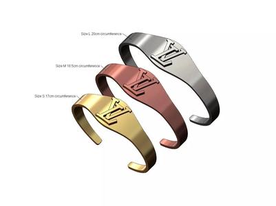 Louis Vuitton logo cuff bracelet