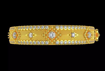 Vintage Gold Citrine Tennis Bracelet