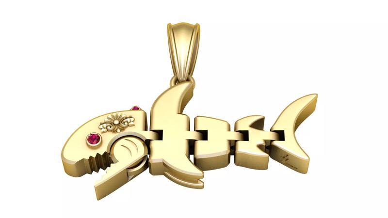 Hanging Shark Pendant