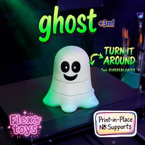 Ghost Toy  Print-in-Place Rotating Head Figure for Halloween