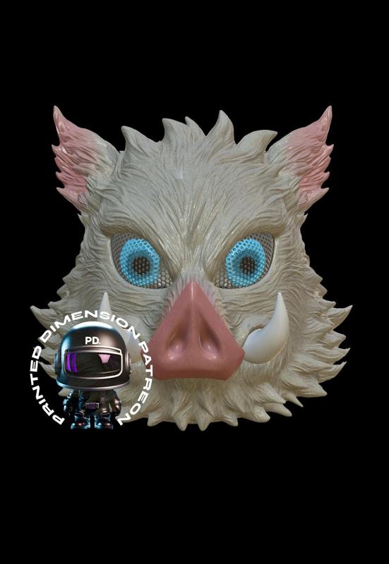 Inosuke Mask/Helmet and Katanas - Demon Slayer