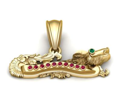 Dragon Ruby Pendant – 3D Printable Model