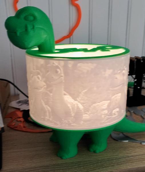 Dinosaur lamp litho
