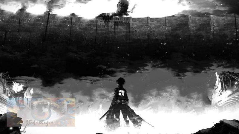 Shingeki litofania para lampara