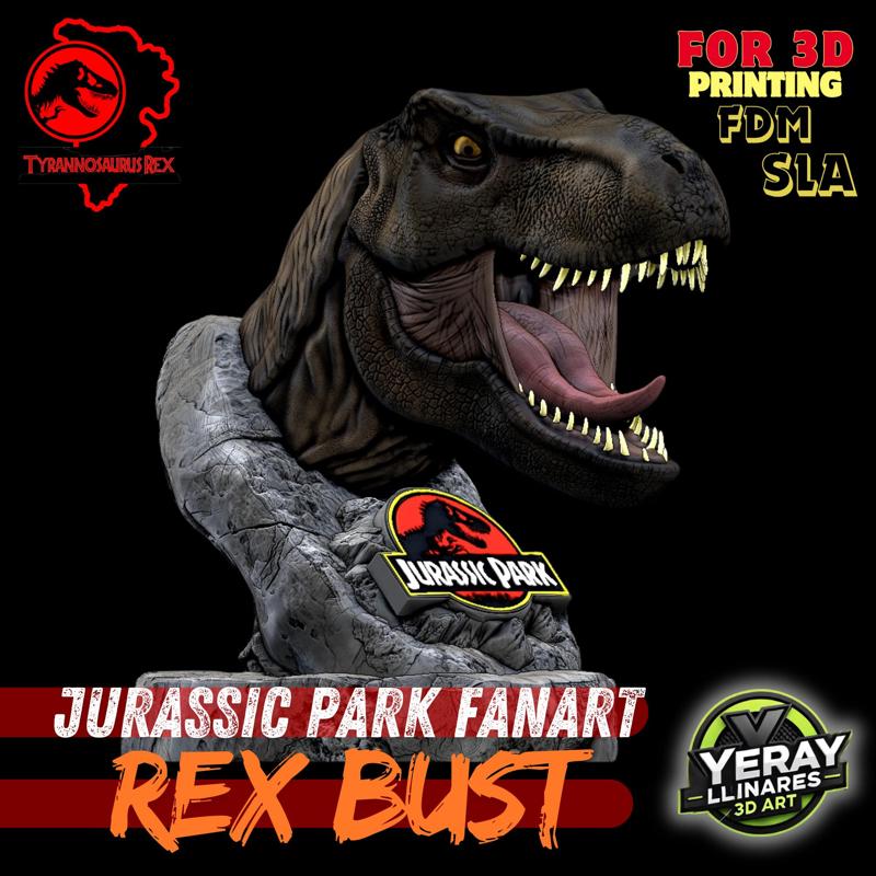 SLA & FDM Tyrannosaurus Rex Bust - Tribute to Jurassic Park