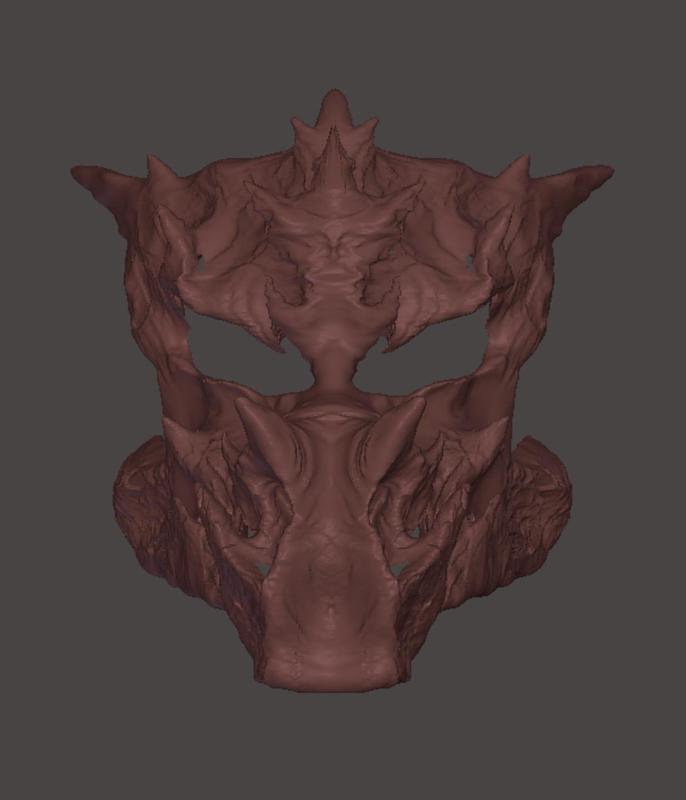 Degraded dragon mask
