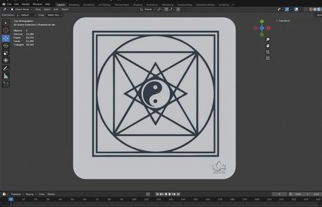 Pyramid of Tán Radionic Chart (3D Model)