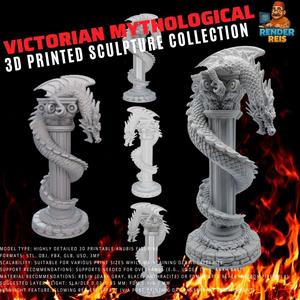 3D Printable Ancient Chinese Dragon Column