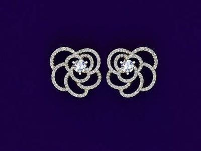 Rose flower earring