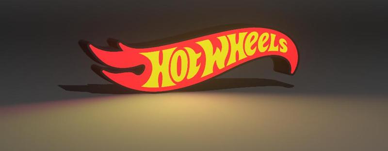 Logo Hotwheels - Lámpara Lightbox