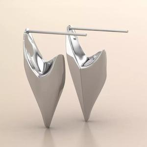 Minimalist Spike Stud Earrings 3D Print Unique Angular jewelry