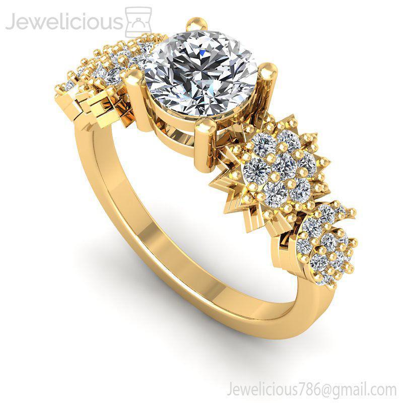 Jewelicious-2126-Ring gold engagement ring with diamonds