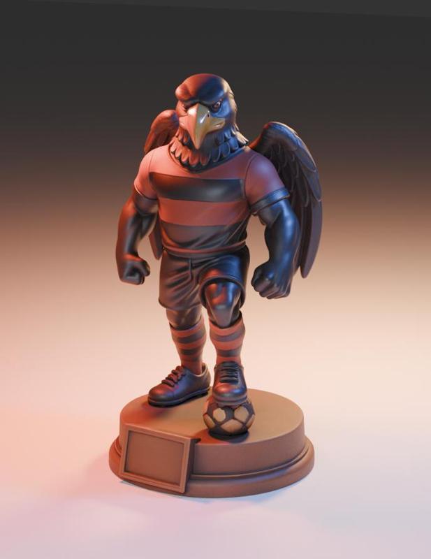 Mascote do Flamengo “Urubu” – Estatueta STL para Impressão 3D