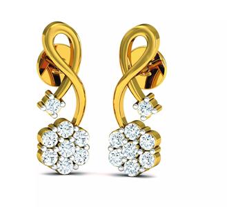 Solitaire Earrings 3DM STL OBJ FBX Render Details