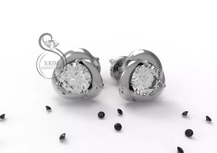 small earring with gem 5mm