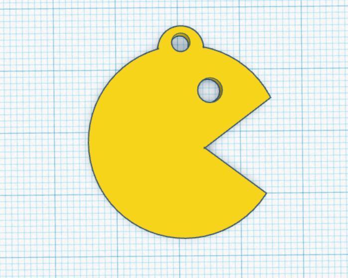 pacman keychain