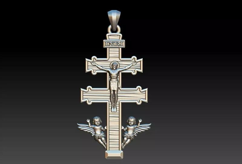 Cross Of Caravaca  Burgundy