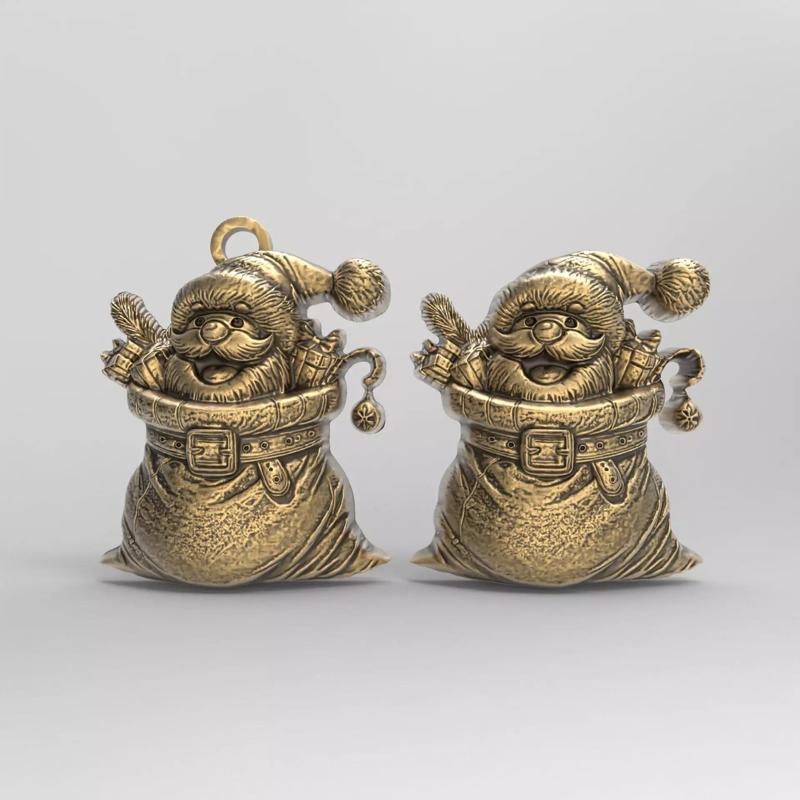 christmas sanda in gift bag decor