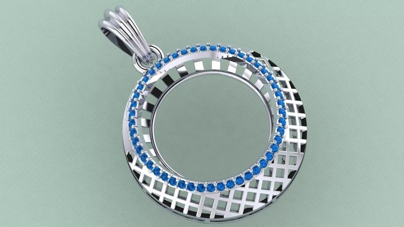 DIAMOND JHALI PENDANT