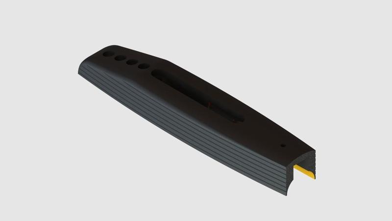 (JW83-FG4D) FOREGRIP, PLAIN, SLOPED NOSE, RIBBED SIDES