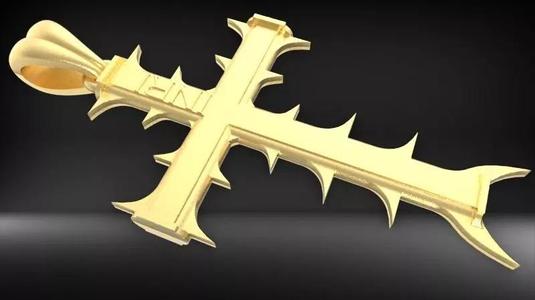 Cross with thorn pendant