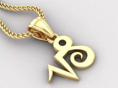 Capricom Light Gold Pendant Version 5