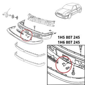 Front bumper cap 1H5807245 / 1H6807245