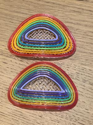 SNAP-IN COVER FOR FLO-MASK: SEPARATE RING AND INSERT- Rainbow motives
