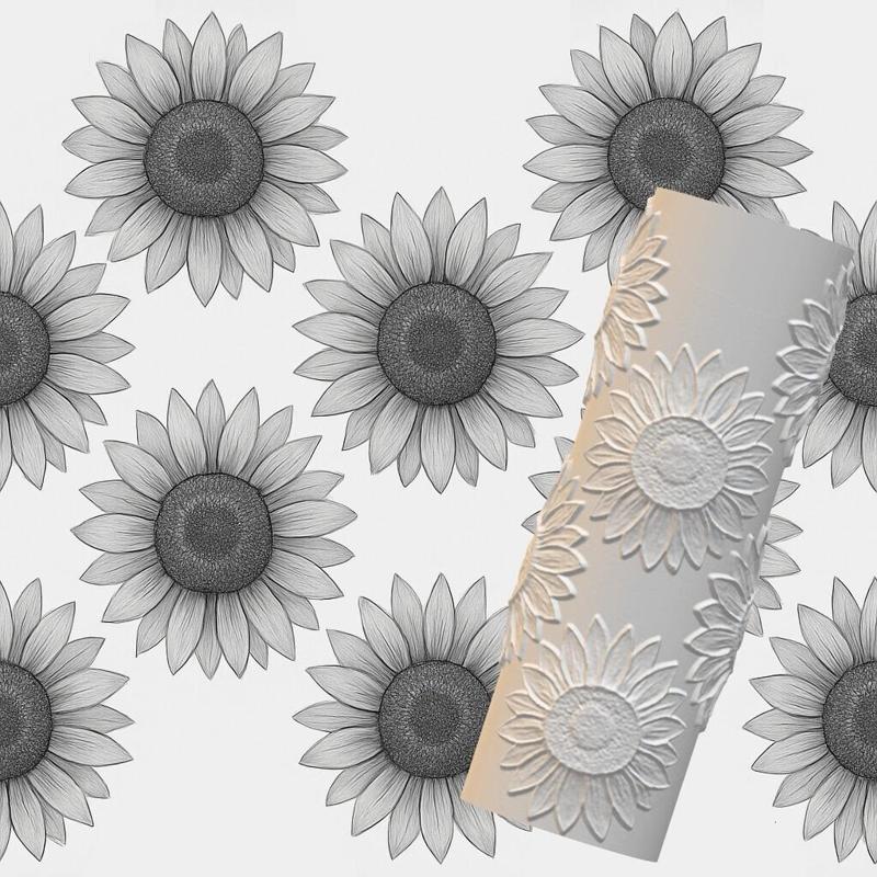 Sunflower | Organic Pattern Roller for Clay | Floral 3D Print Design